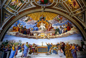  Disputation of the Sacrament, Vatican, Rome, italy