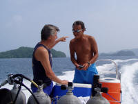 Matsuo and Jim near Jellyfish Lake